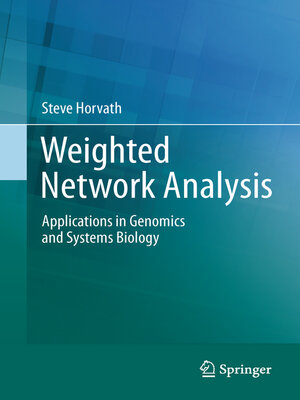 cover image of Weighted Network Analysis